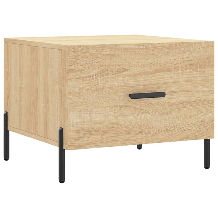 Salontafels 2 st 50x50x40 cm bewerkt hout sonoma eikenkleurig MeubelReus