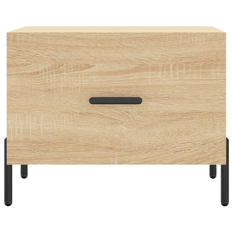 Salontafels 2 st 50x50x40 cm bewerkt hout sonoma eikenkleurig MeubelReus