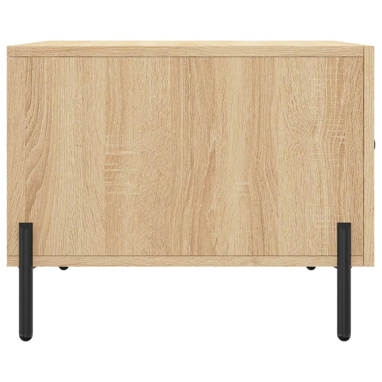 Salontafels 2 st 50x50x40 cm bewerkt hout sonoma eikenkleurig MeubelReus