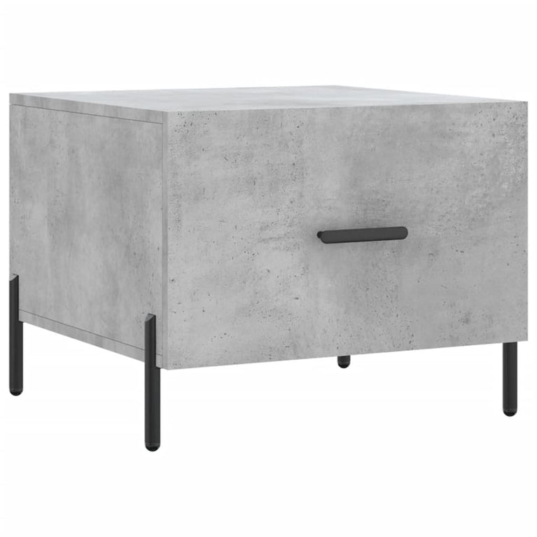 Salontafels 2 st 50x50x40 cm bewerkt hout betongrijs MeubelReus