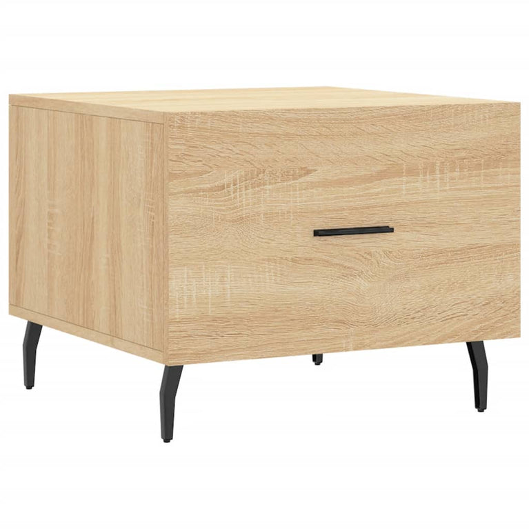 Salontafels 2 st 50x50x40 cm bewerkt hout sonoma eikenkleurig MeubelReus