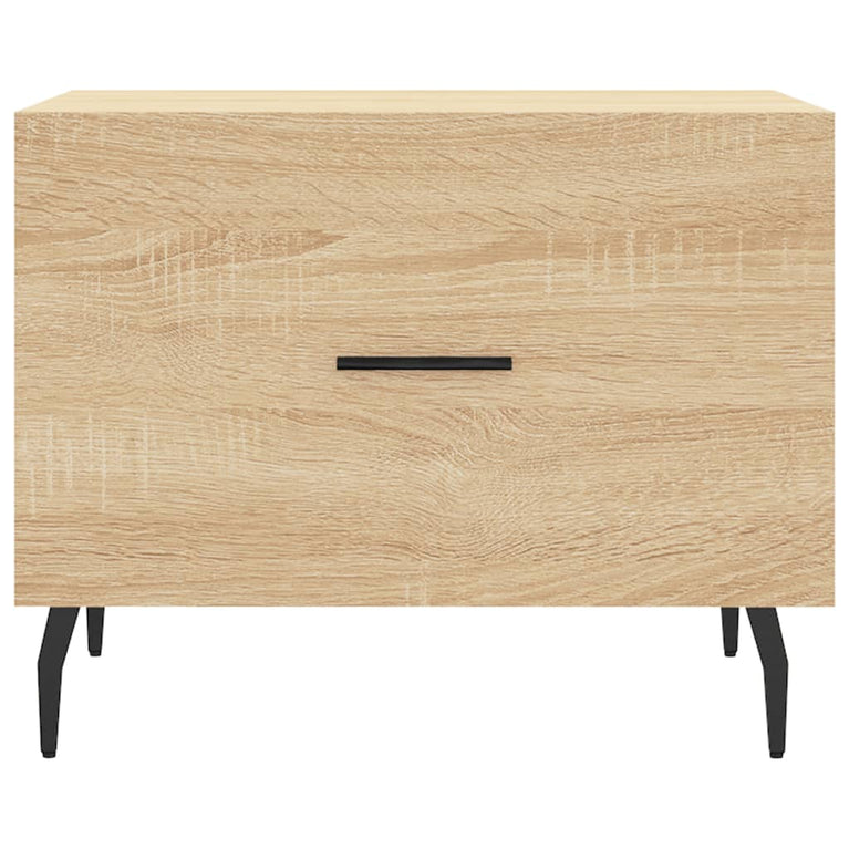 Salontafels 2 st 50x50x40 cm bewerkt hout sonoma eikenkleurig MeubelReus