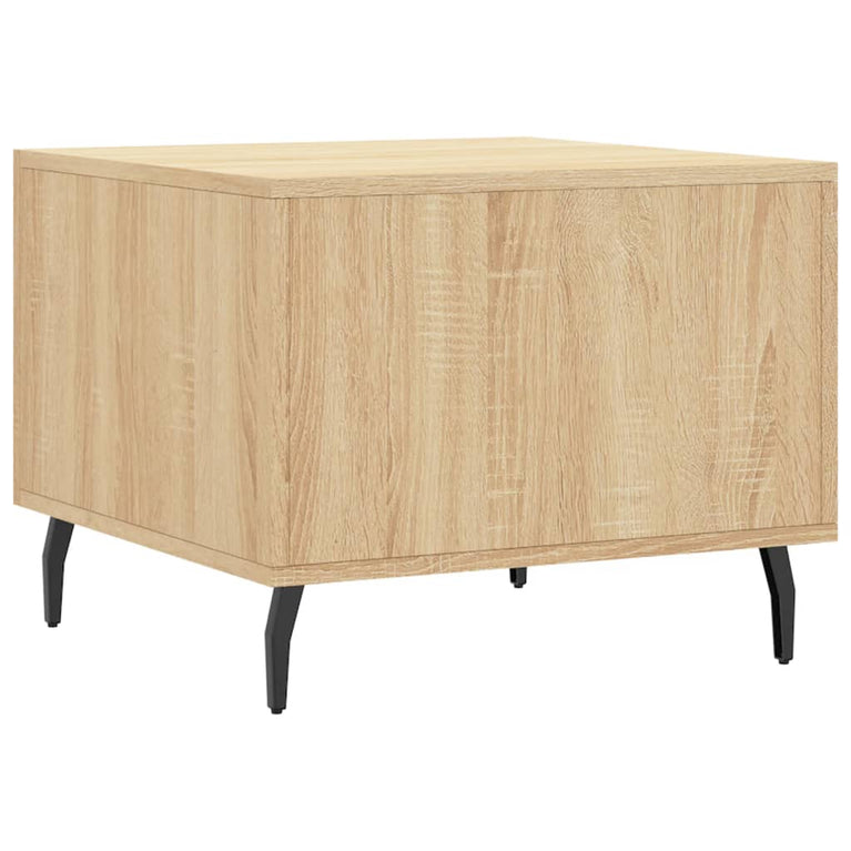 Salontafels 2 st 50x50x40 cm bewerkt hout sonoma eikenkleurig MeubelReus