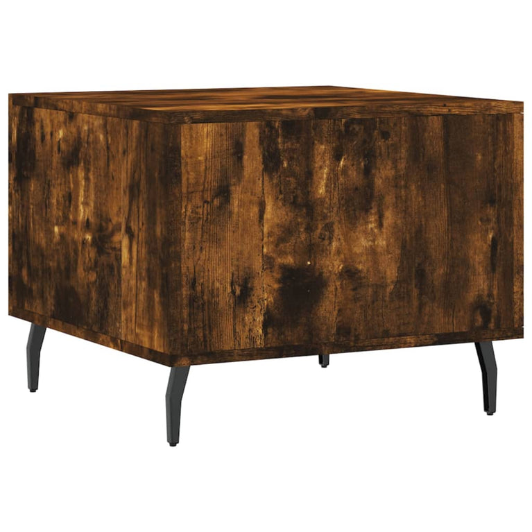 Salontafels 2 st 50x50x40 cm bewerkt hout gerookt eikenkleurig MeubelReus