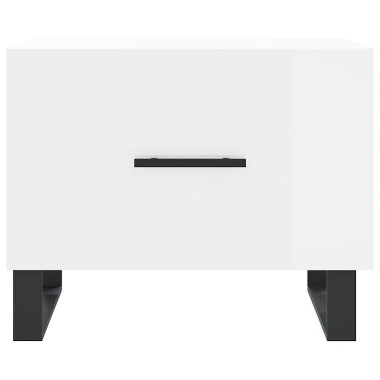 Salontafel 50x50x40 cm bewerkt hout hoogglans wit MeubelReus