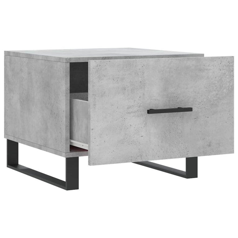 Salontafels 2 st 50x50x40 cm bewerkt hout betongrijs MeubelReus