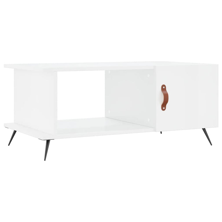 Salontafel 90x50x40 cm bewerkt hout hoogglans wit MeubelReus