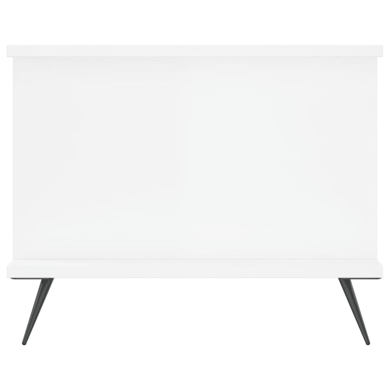 Salontafel 90x50x40 cm bewerkt hout hoogglans wit MeubelReus
