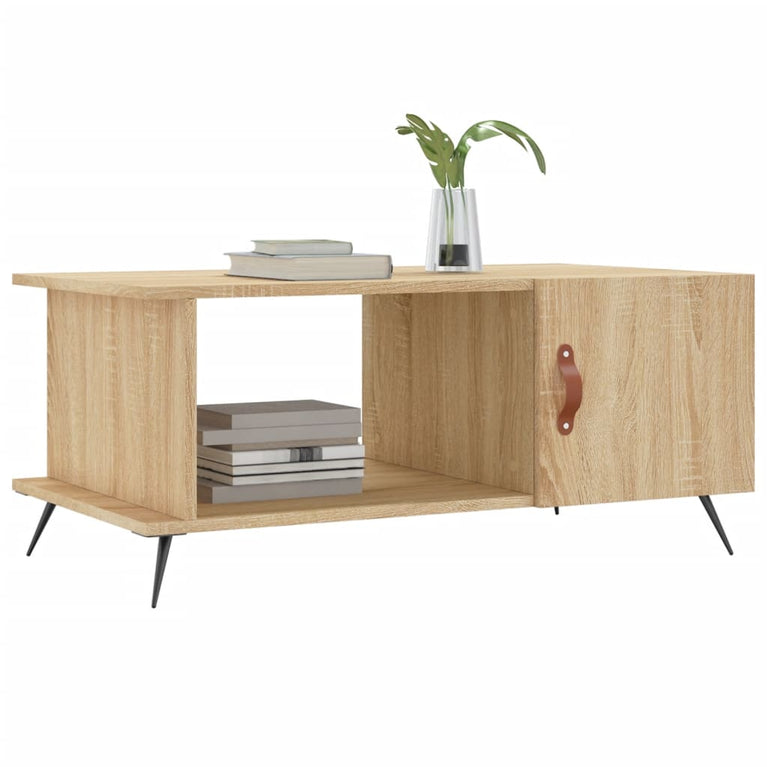 Salontafel 90x50x40 cm bewerkt hout sonoma eikenkleurig MeubelReus