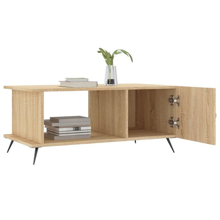 Salontafel 90x50x40 cm bewerkt hout sonoma eikenkleurig MeubelReus