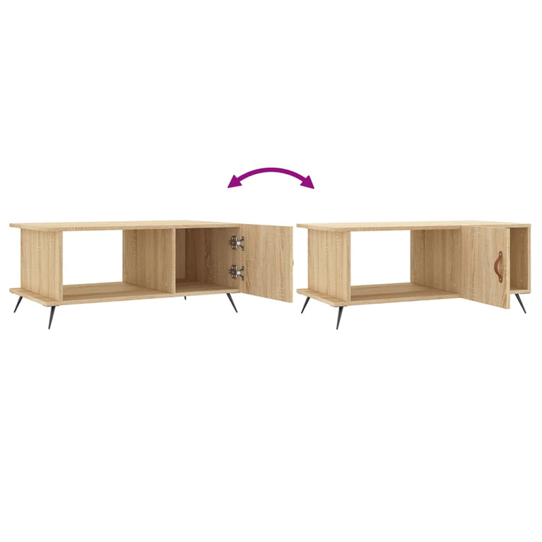 Salontafel 90x50x40 cm bewerkt hout sonoma eikenkleurig MeubelReus