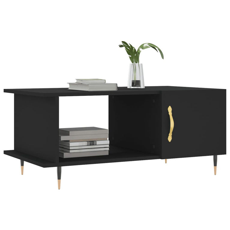 Salontafel 90x50x40 cm bewerkt hout zwart MeubelReus