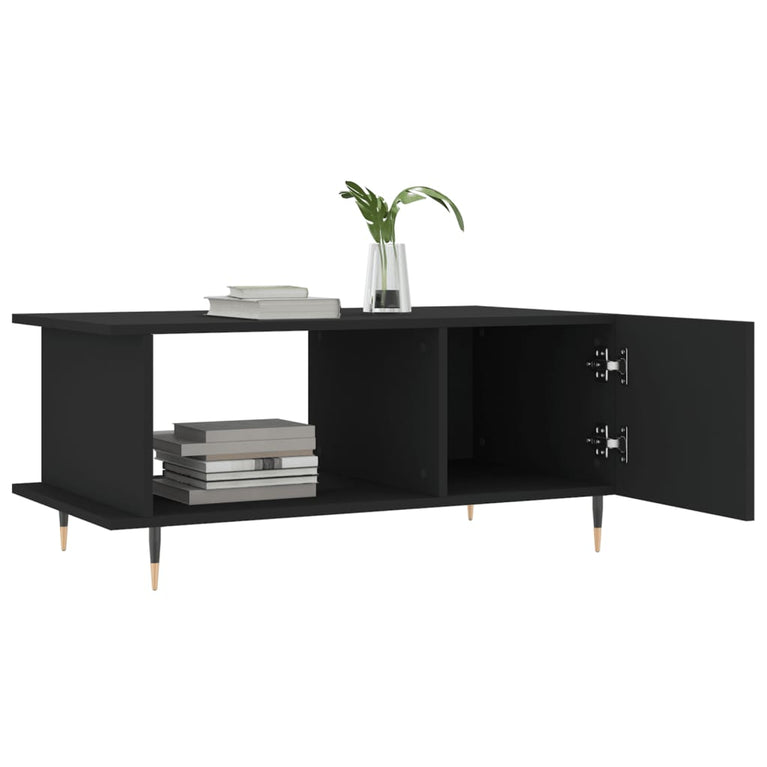 Salontafel 90x50x40 cm bewerkt hout zwart MeubelReus