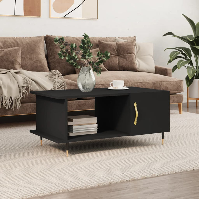 Salontafel 90x50x40 cm bewerkt hout zwart MeubelReus