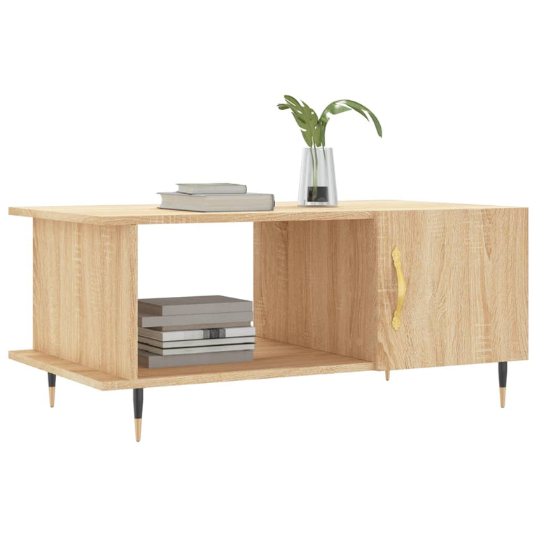 Salontafel 90x50x40 cm bewerkt hout sonoma eikenkleurig MeubelReus