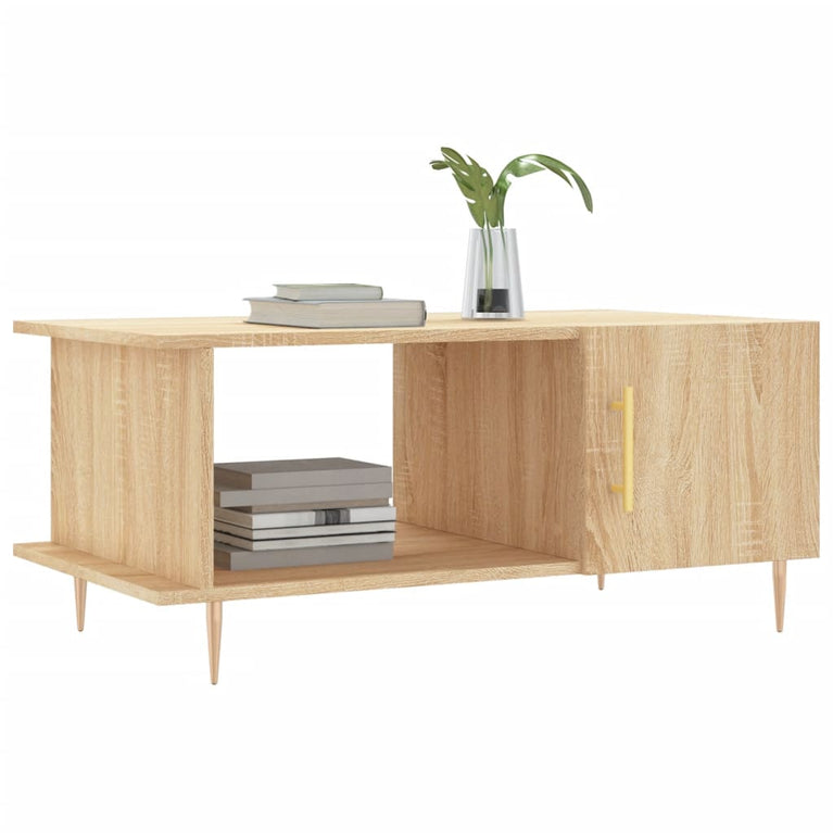 Salontafel 90x50x40 cm bewerkt hout sonoma eikenkleurig MeubelReus