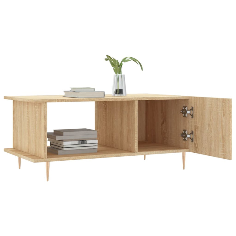 Salontafel 90x50x40 cm bewerkt hout sonoma eikenkleurig MeubelReus