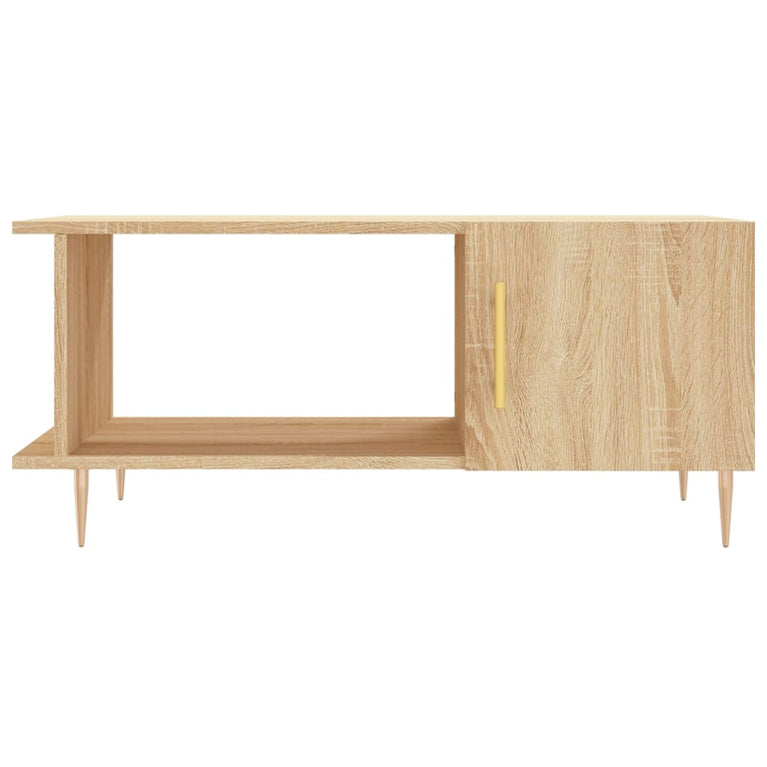 Salontafel 90x50x40 cm bewerkt hout sonoma eikenkleurig MeubelReus
