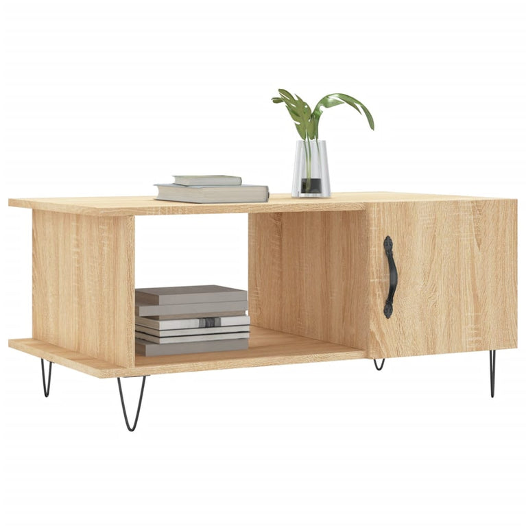 Salontafel 90x50x40 cm bewerkt hout sonoma eikenkleurig MeubelReus