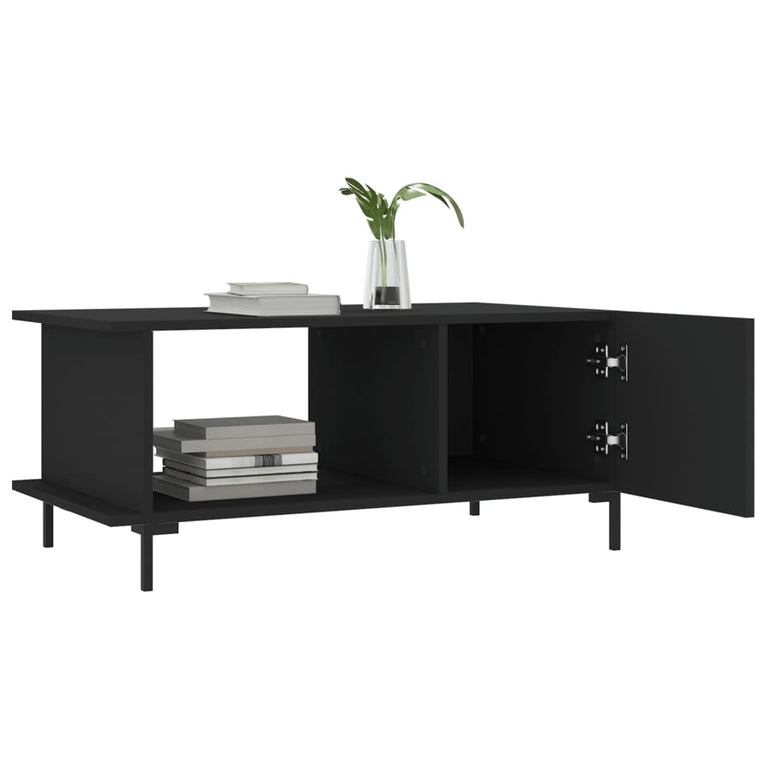 Salontafel 90x50x40 cm bewerkt hout zwart MeubelReus