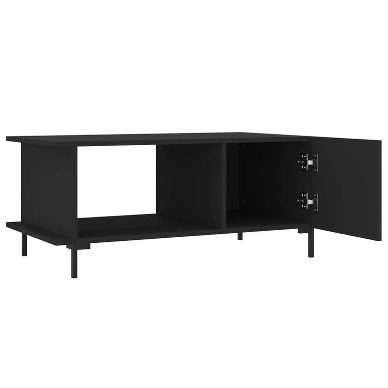 Salontafel 90x50x40 cm bewerkt hout zwart MeubelReus