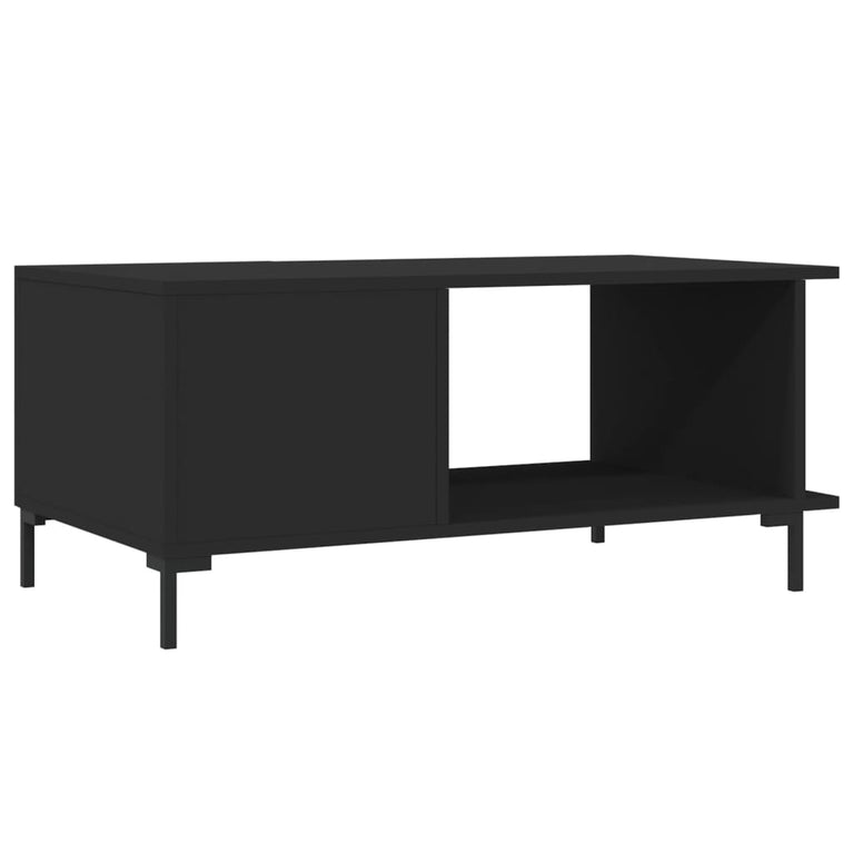 Salontafel 90x50x40 cm bewerkt hout zwart MeubelReus