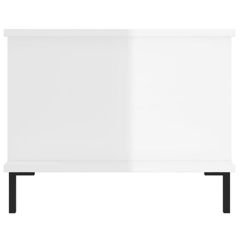 Salontafel 90x50x40 cm bewerkt hout hoogglans wit MeubelReus