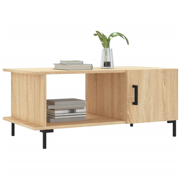 Salontafel 90x50x40 cm bewerkt hout sonoma eikenkleurig MeubelReus