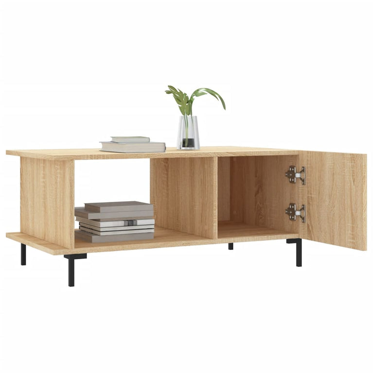 Salontafel 90x50x40 cm bewerkt hout sonoma eikenkleurig MeubelReus