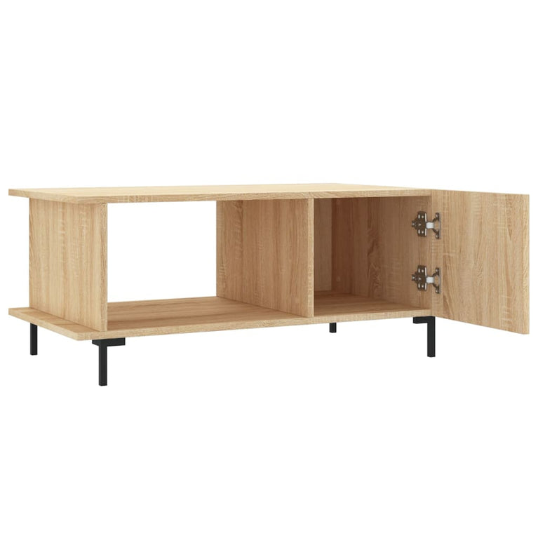 Salontafel 90x50x40 cm bewerkt hout sonoma eikenkleurig MeubelReus