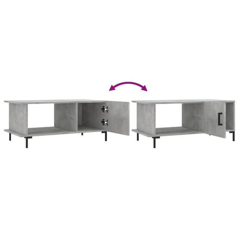 Salontafel 90x50x40 cm bewerkt hout betongrijs MeubelReus