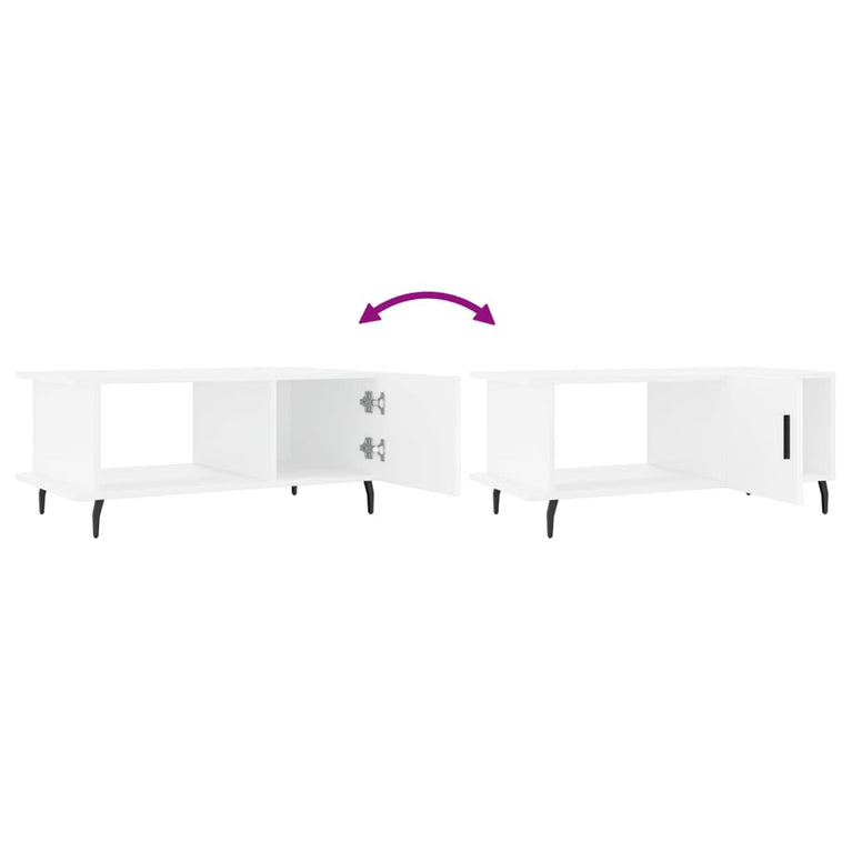 Salontafel 90x50x40 cm bewerkt hout wit MeubelReus