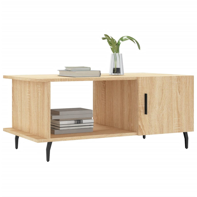 Salontafel 90x50x40 cm bewerkt hout sonoma eikenkleurig MeubelReus