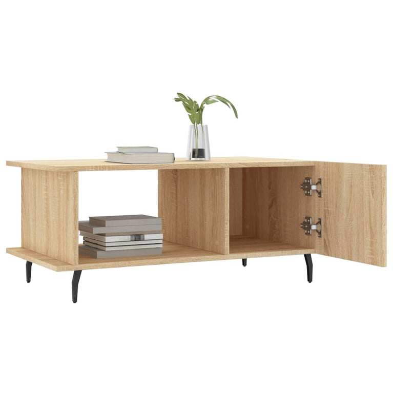 Salontafel 90x50x40 cm bewerkt hout sonoma eikenkleurig MeubelReus
