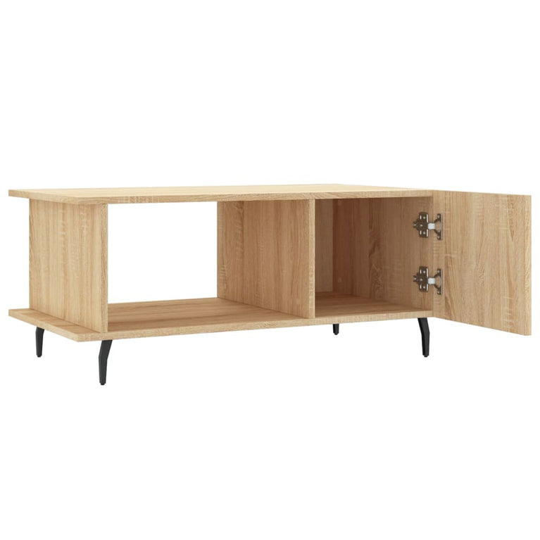 Salontafel 90x50x40 cm bewerkt hout sonoma eikenkleurig MeubelReus