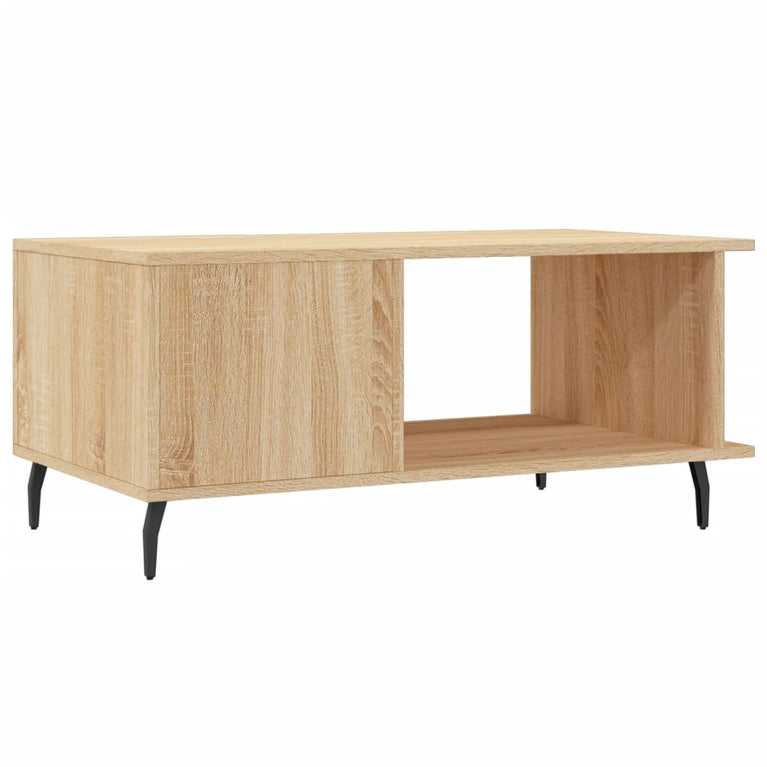 Salontafel 90x50x40 cm bewerkt hout sonoma eikenkleurig MeubelReus