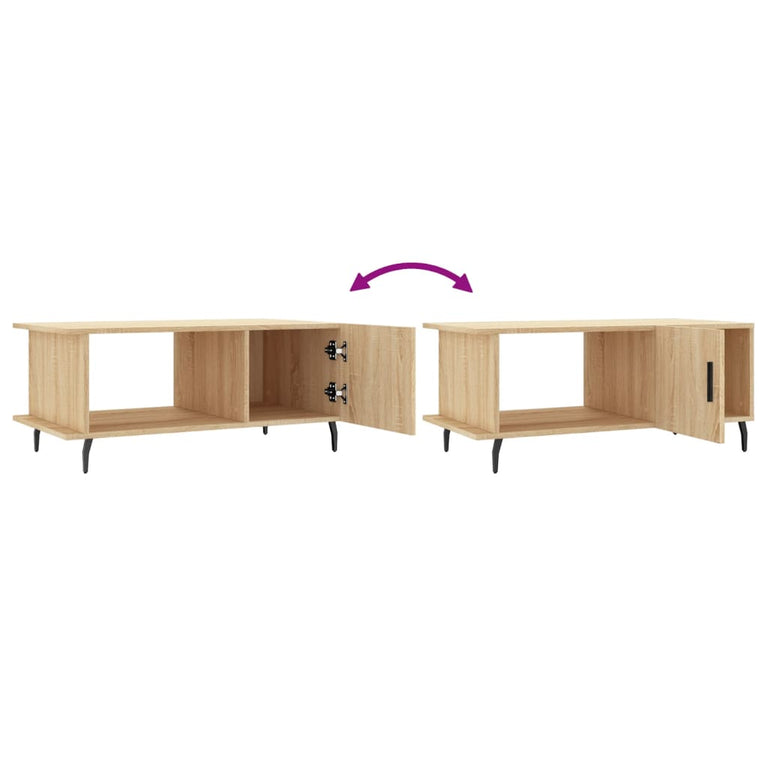 Salontafel 90x50x40 cm bewerkt hout sonoma eikenkleurig MeubelReus