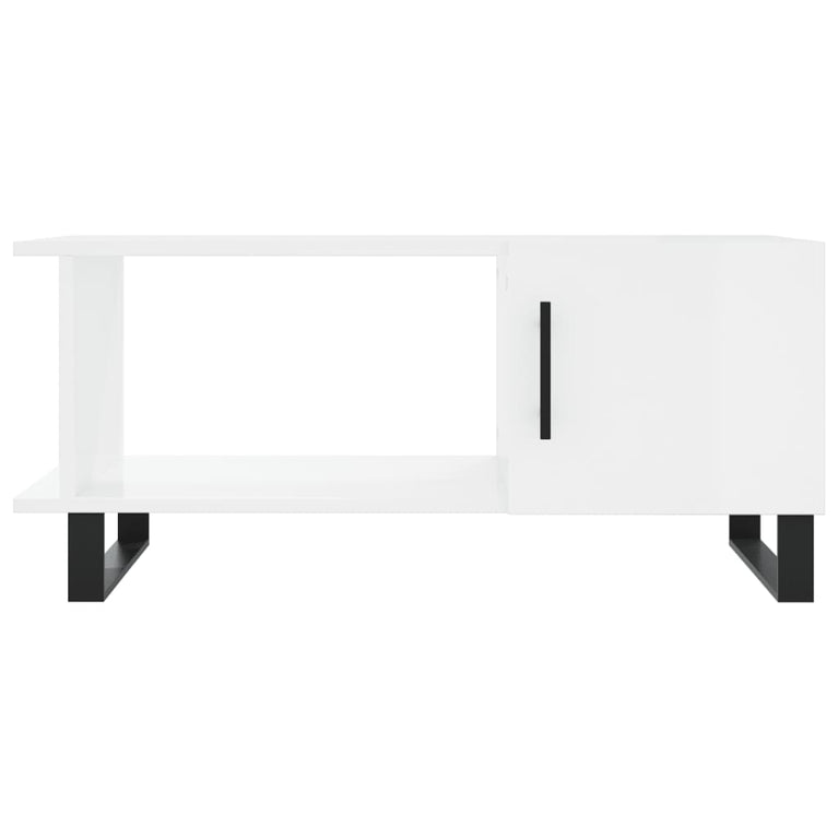 Salontafel 90x50x40 cm bewerkt hout hoogglans wit MeubelReus