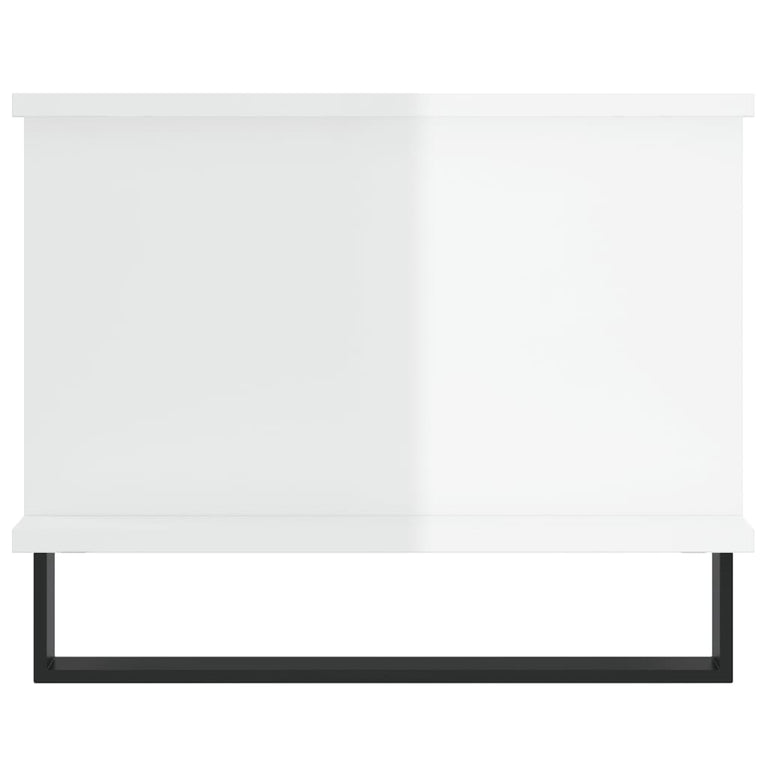 Salontafel 90x50x40 cm bewerkt hout hoogglans wit MeubelReus