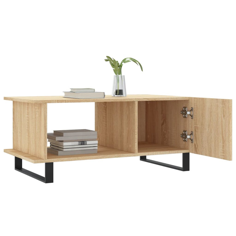 Salontafel 90x50x40 cm bewerkt hout sonoma eikenkleurig MeubelReus