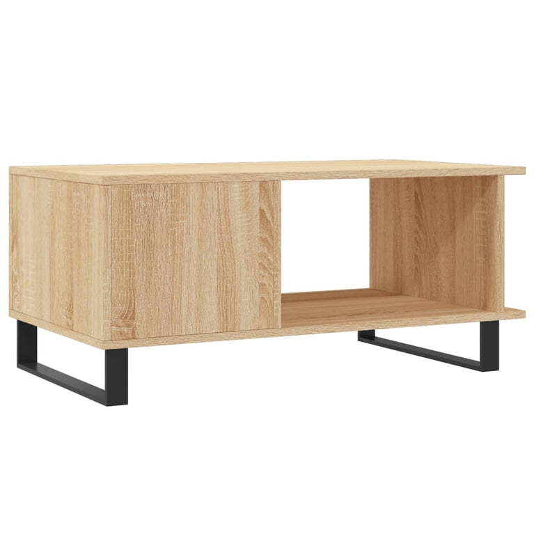 Salontafel 90x50x40 cm bewerkt hout sonoma eikenkleurig MeubelReus