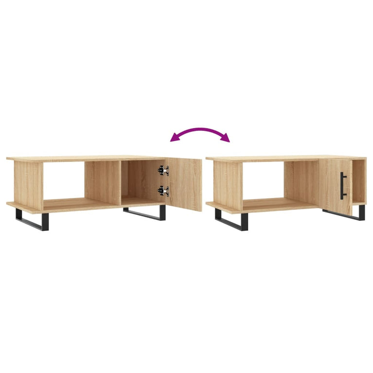 Salontafel 90x50x40 cm bewerkt hout sonoma eikenkleurig MeubelReus
