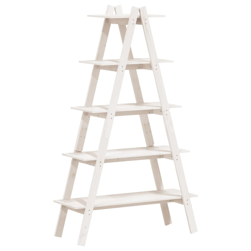 Opbergek 5-laags A-vorm 110x40x180,5 cm massief grenenhout MeubelReus