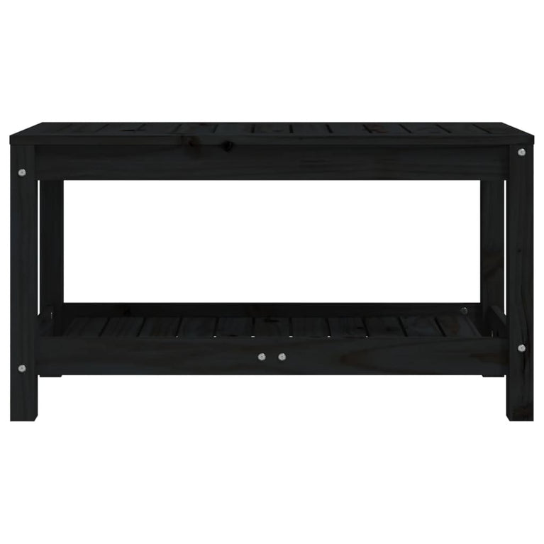 Tuinbank 82,5x35x45 cm massief grenenhout zwart MeubelReus