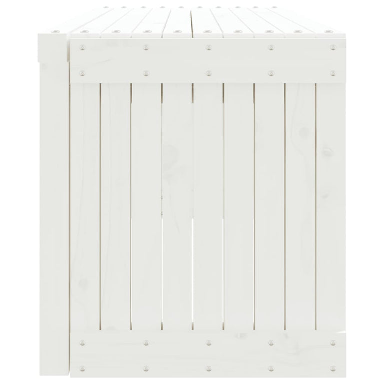 Tuinbankje verlengbaar 212,5x40,5x45 cm massief grenenhout wit MeubelReus