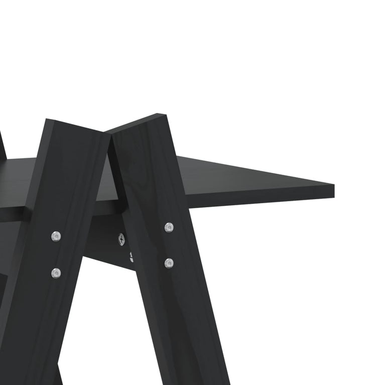 Opbergek 5-laags A-vorm 110x40x180,5 cm massief grenenhout MeubelReus