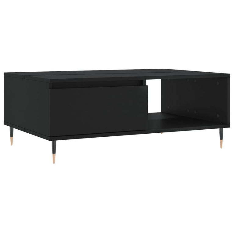 Salontafel 90x60x35 cm bewerkt hout zwart MeubelReus