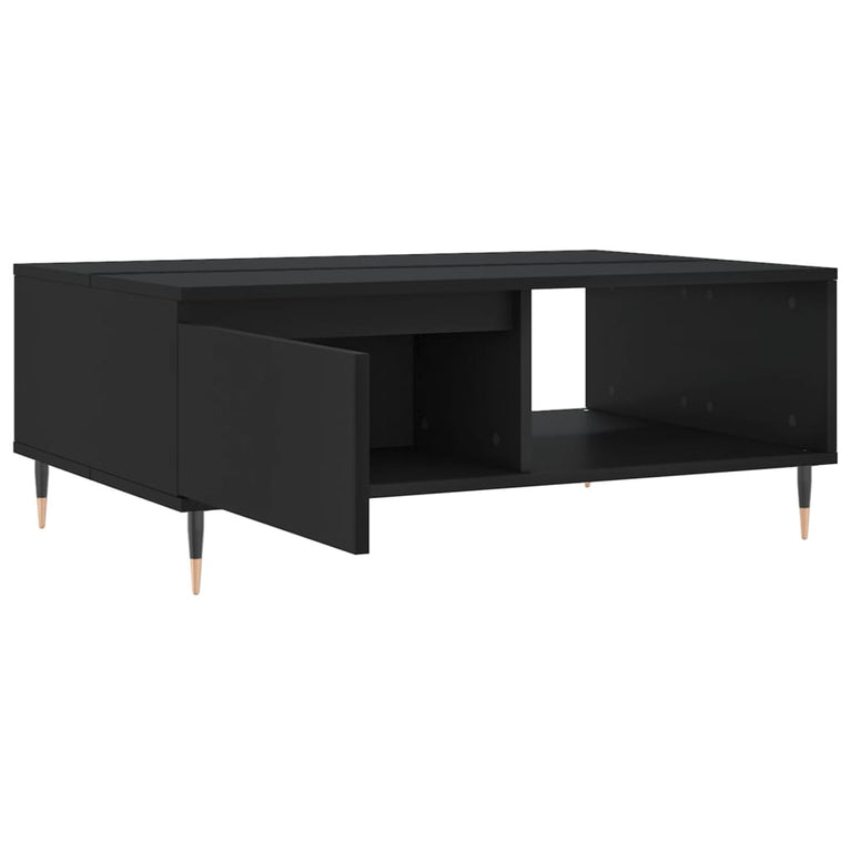 Salontafel 90x60x35 cm bewerkt hout zwart MeubelReus