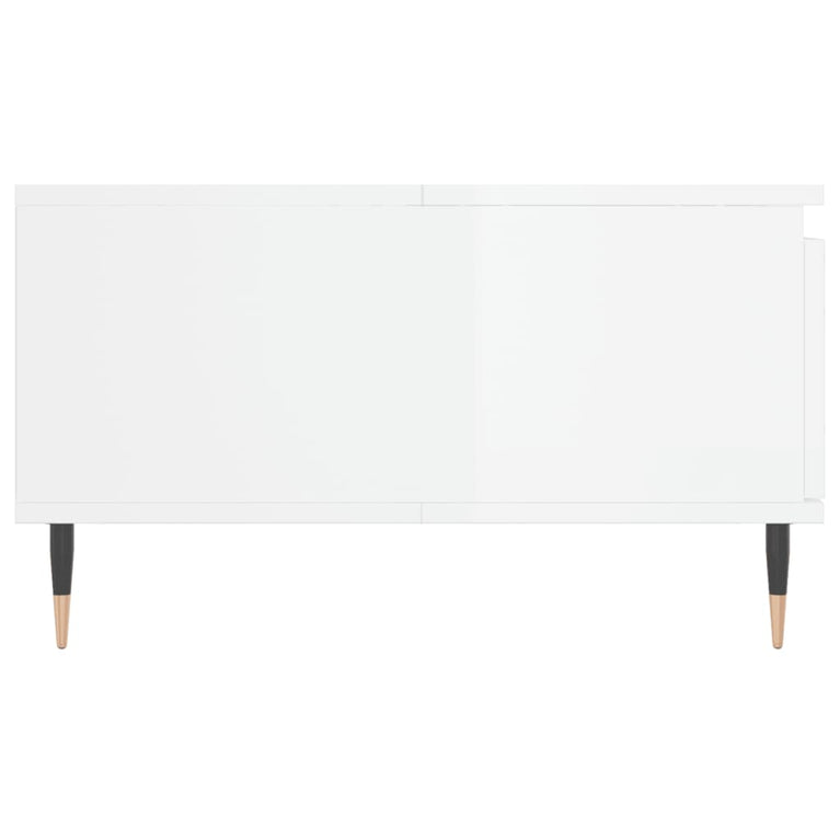 Salontafel 90x60x35 cm bewerkt hout hoogglans wit MeubelReus