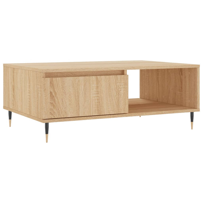 Salontafel 90x60x35 cm bewerkt hout sonoma eikenkleurig MeubelReus